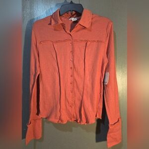 Passport Coral Button-Down Shirt